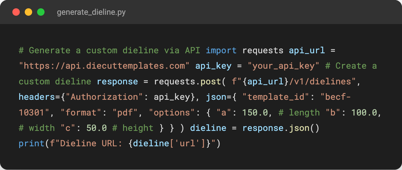 Dielines API - Automate Packaging Template Generation