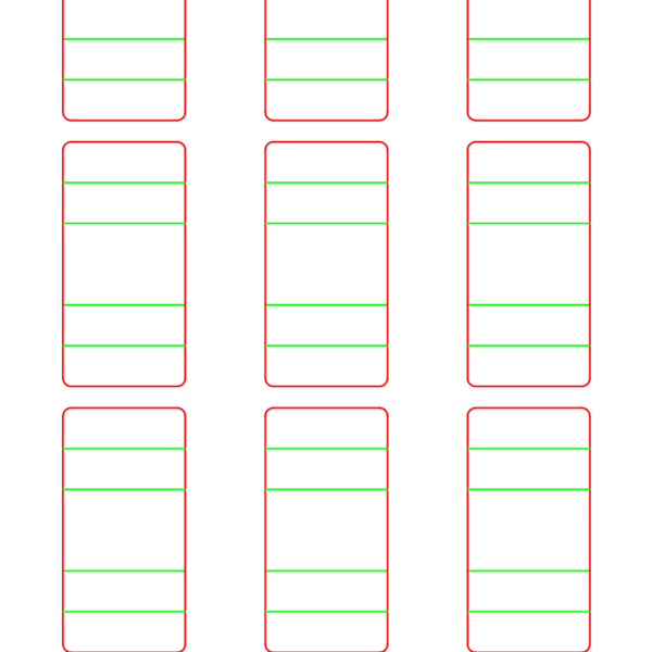 die cut templates - nesting