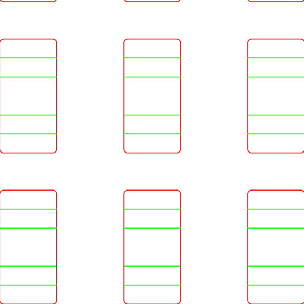 die cut templates - nesting