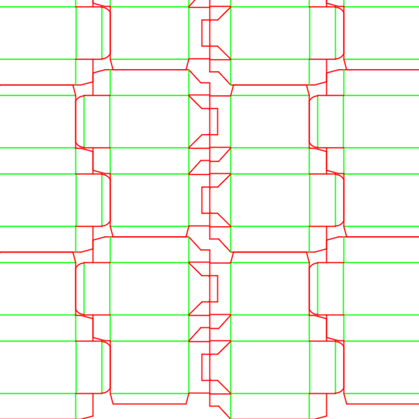 die cut templates - nesting