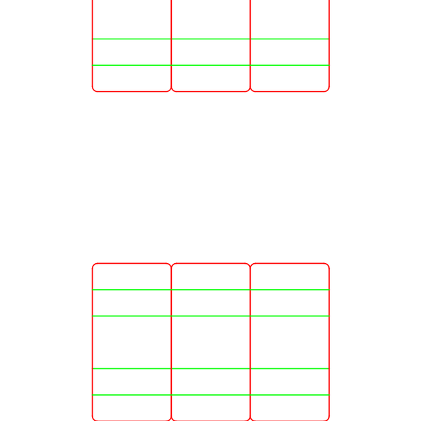die cut templates - nesting