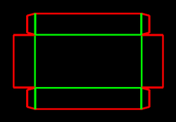 Packaging Template Dieline for Tray boxes | becf-11a07 B40.20.00.00