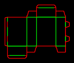 Packaging Template Dieline for Tuck end boxes | becf-1085b23