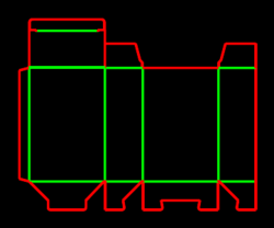Packaging Template Dieline for Snap lock boxes | becf-10d01