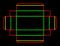 Packaging Template Dieline for Shirt boxes | becf-12402 B30.02.00.00