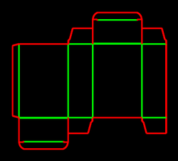 Packaging Template Dieline for Tuck end boxes | becf-10803 A20.20.01.03