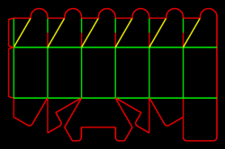 Packaging Template Dieline for Çokgen kutular | becf-12803 C10.40.55.90
