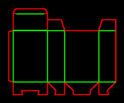 Packaging Template Dieline for Snap lock boxes | becf-10901 A55.20.01.01