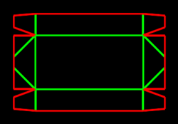 Packaging Template Dieline for Tray boxes | becf-11a02 B40.22.00.00