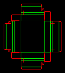 Packaging Template Dieline for Food boxes | becf-12003 B14.10.00.00