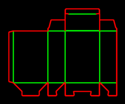 Packaging Template Dieline for Dip kilit kutular | becf-10c02