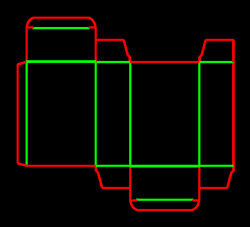 Packaging Template Dieline for Tuck end boxes | becf-10101 A20.20.03.01