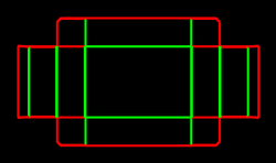 Packaging Template Dieline for Tray boxes | becf-11a04 B20.02.00.00