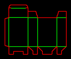 Packaging Template Dieline for Snap lock boxes | becf-20901  0215