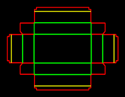 Packaging Template Dieline for Tray boxes | becf-12404 B30.02.00.00