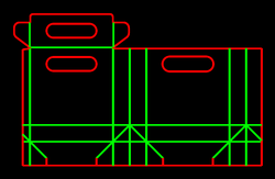 Packaging Template Dieline for Carton bags & pillows | becf-1210b