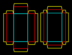 Packaging Template Dieline for Covered solid board boxes | becf-30101