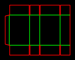 Packaging Template Dieline for Standard boxes | becf-21d03  0203