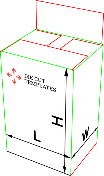 3D Image for Packaging Template Dieline for Standard boxes | becf-21d0a  0201